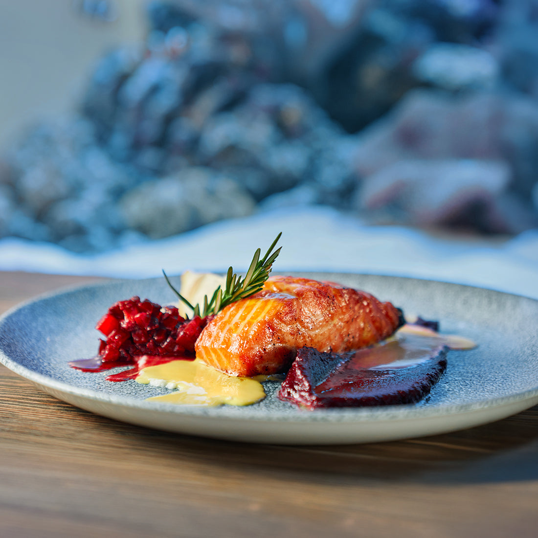 Salmon with Cranberry Sauce