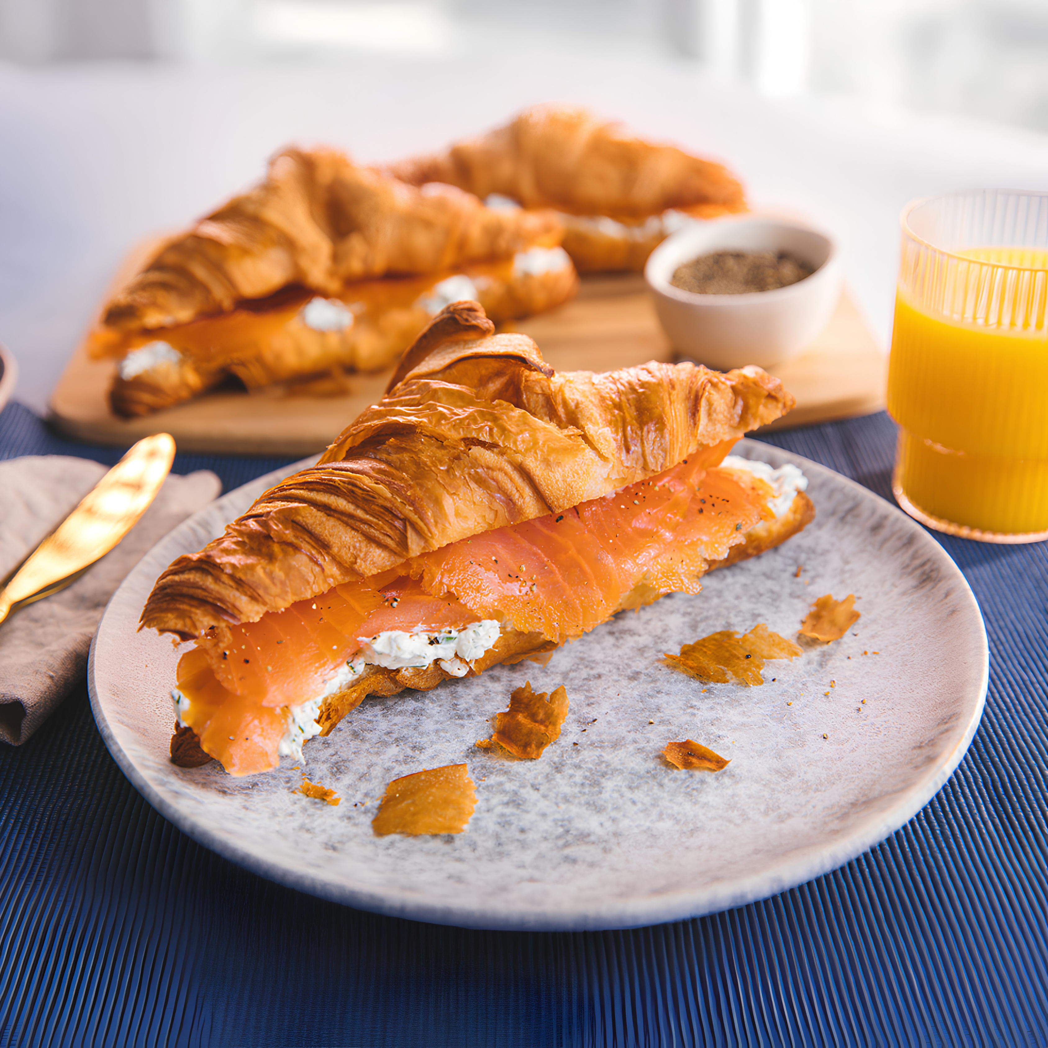 Salmon Croissant with Cream Cheese
