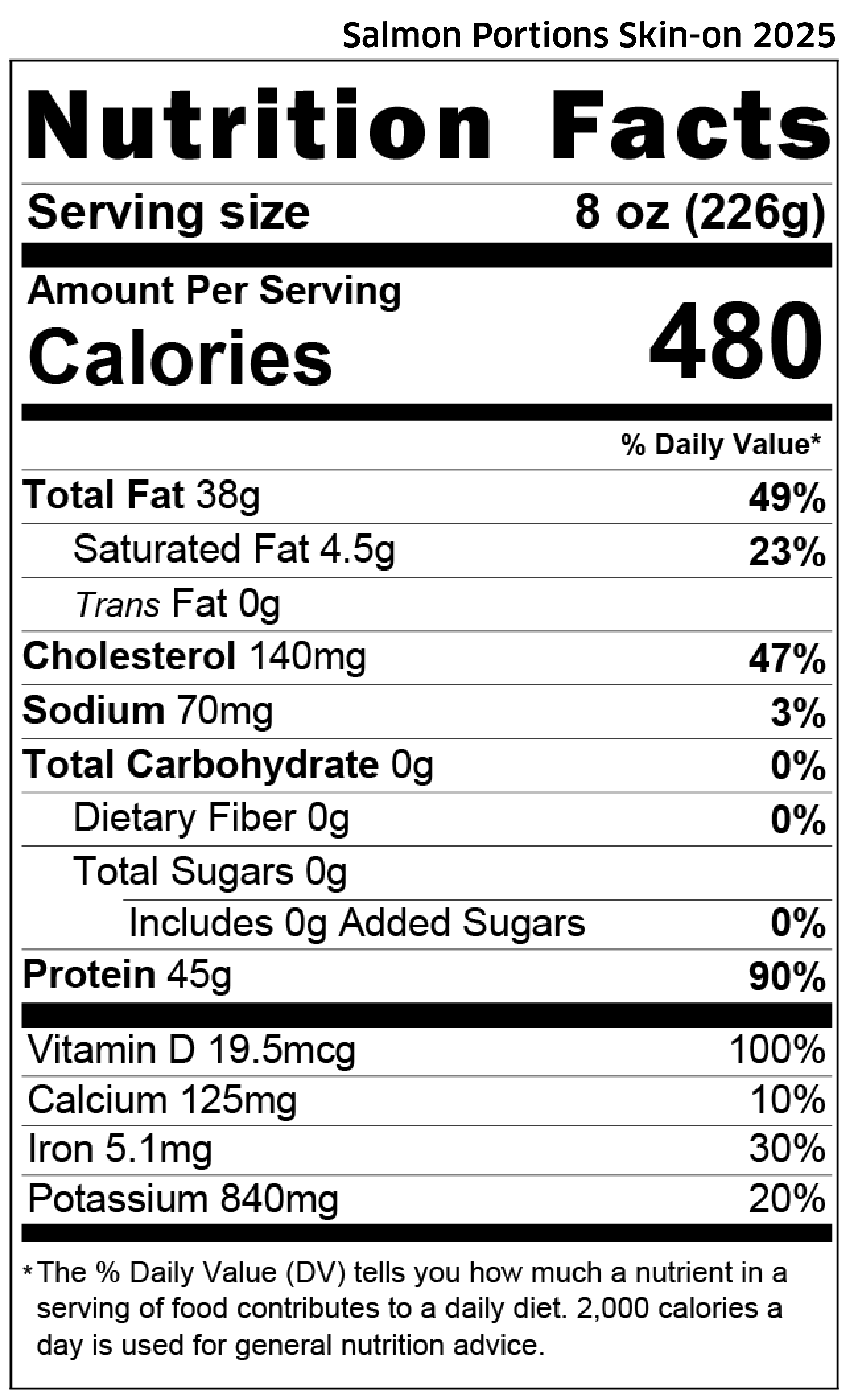 Frozen Salmon Portion Box 10lbs