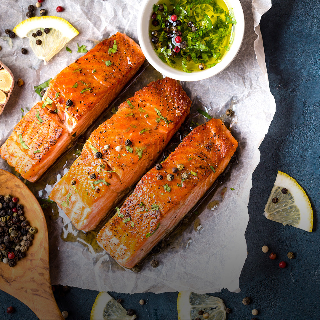 Frozen Salmon Portions • 6oz (6lbs)