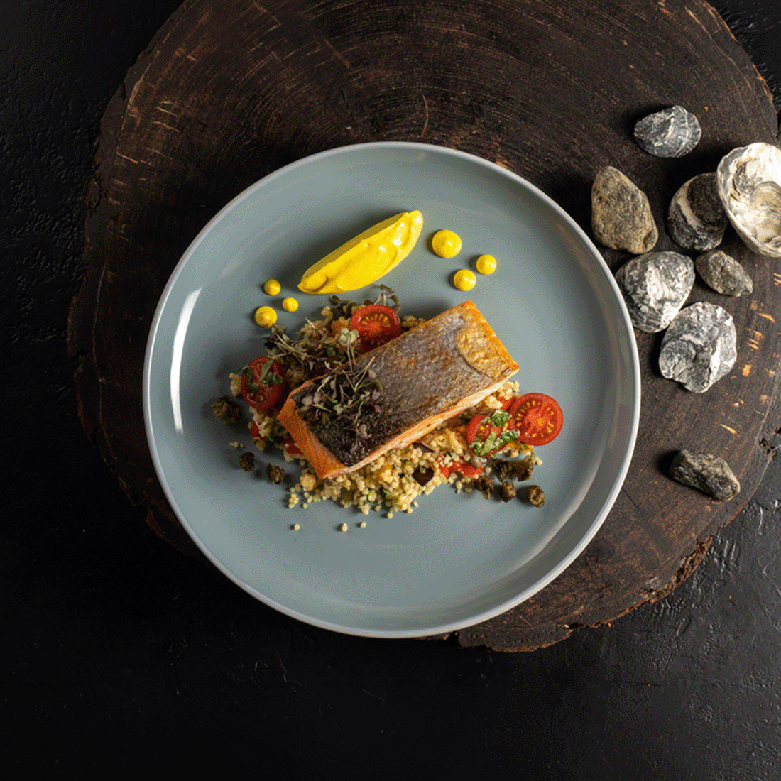 Mediterranean Salmon with Couscous