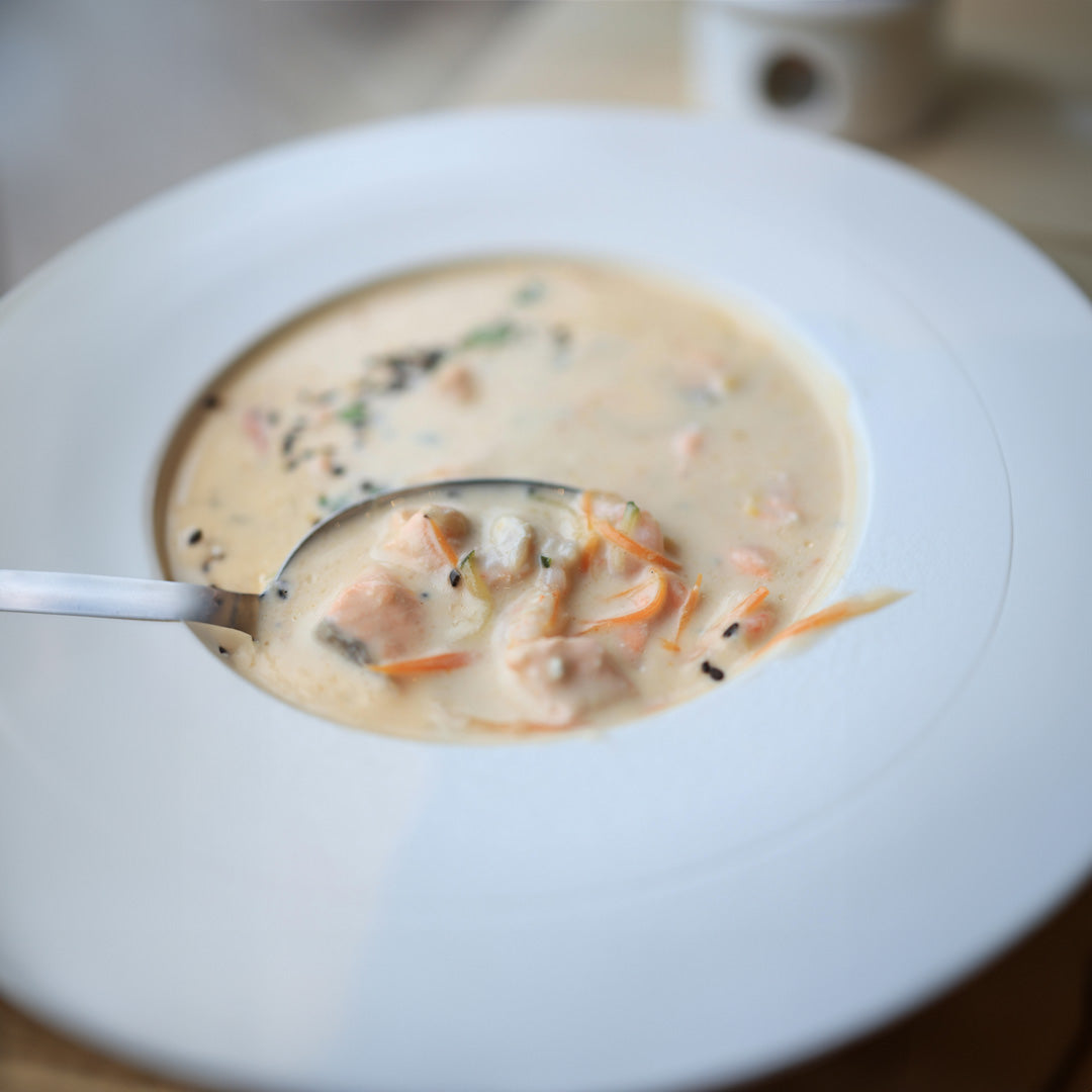 Creamy Vegetable Salmon Soup